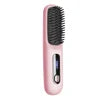 Cordless Hair Style Brush Anti-Scald and Anti-Frizz Straightening Comb Hair Straightener Brush with 3 Temp Settings